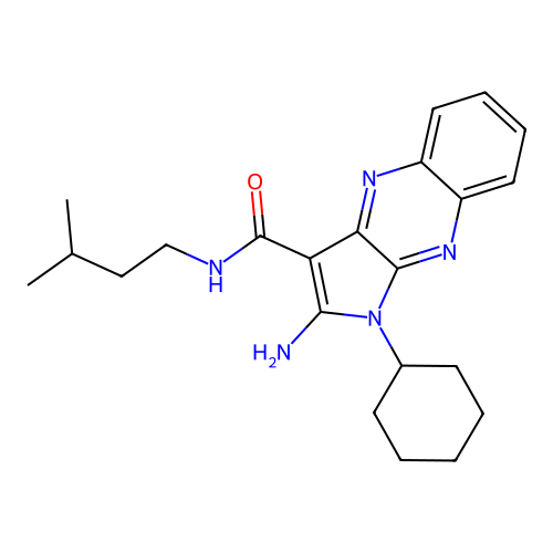 C22H29N5O structure
