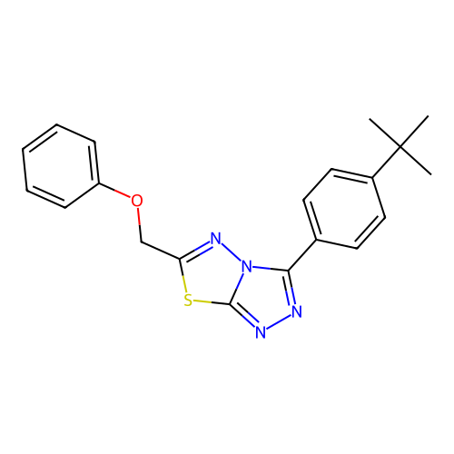 3-(4-Tert-butylphenyl)-6-(phenoxymethyl)[1,2,4]triazolo[3,4-b][1,3,4]thiadiazole structure