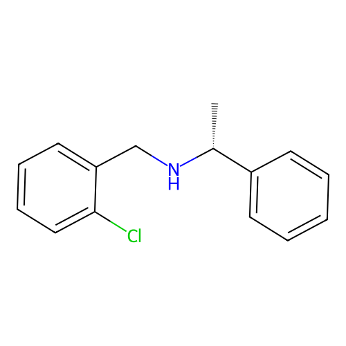 (1R)-N-[(2-chlorophenyl)methyl]-1-phenylethanamine structure