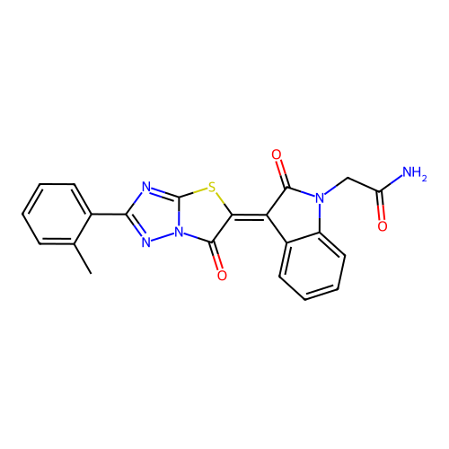 (Z)-2-(2-oxo-3-(6-oxo-2-(o-tolyl)thiazolo[3,2-b][1,2,4]triazol-5(6H)-ylidene)indolin-1-yl)acetamide structure