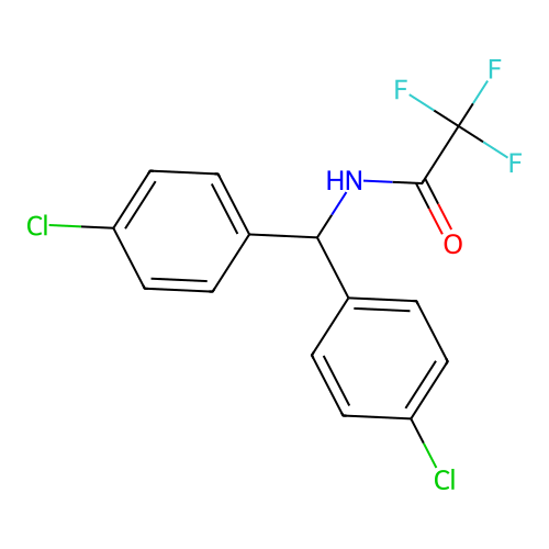 N-[bis(4-chlorophenyl)methyl]-2,2,2-trifluoroacetamide structure