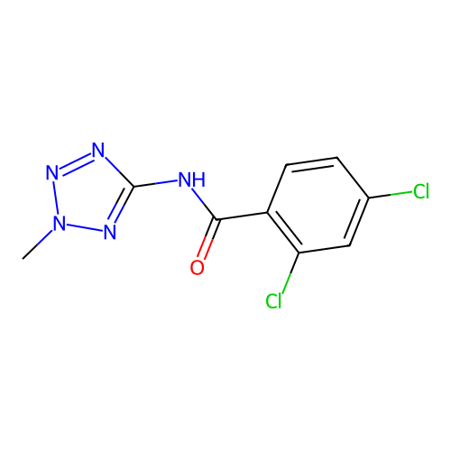 2,4-dichloro-N-(2-methyl-2H-tetrazol-5-yl)benzamide structure