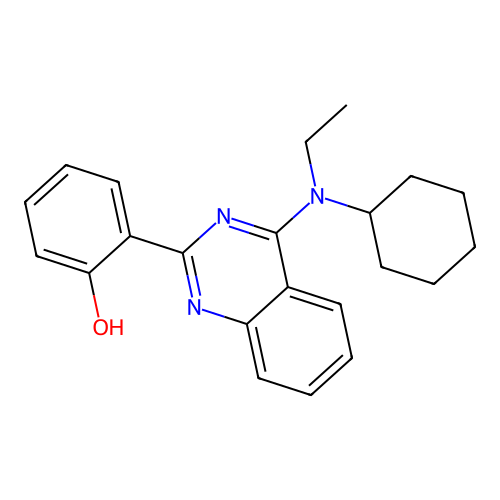 2-(4-(Cyclohexyl(ethyl)amino)quinazolin-2-yl)phenol structure