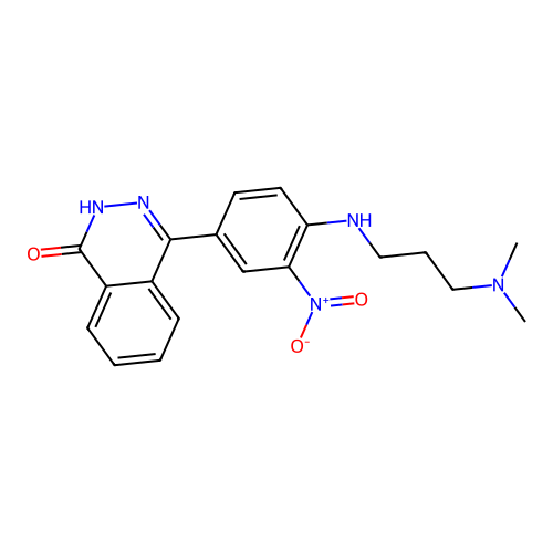 4-(4-{[3-(dimethylamino)propyl]amino}-3-nitrophenyl)phthalazin-1(2H)-one structure