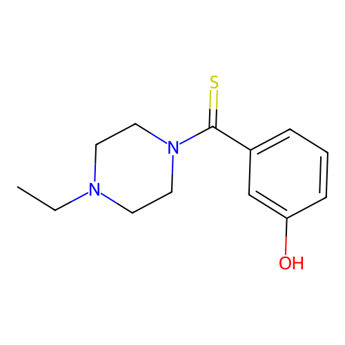 (4-Ethylpiperazin-1-yl)(3-hydroxyphenyl)methanethione structure