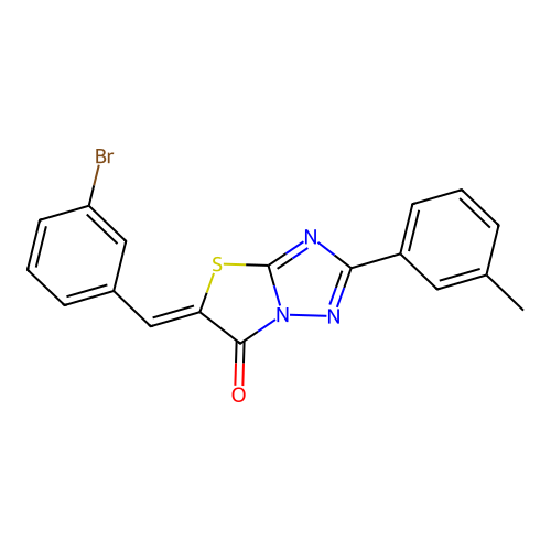 (Z)-5-(3-bromobenzylidene)-2-(m-tolyl)thiazolo[3,2-b][1,2,4]triazol-6(5H)-one structure