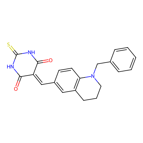 (5Z)-5-[(1-benzyl-1,2,3,4-tetrahydroquinolin-6-yl)methylidene]-6-hydroxy-2-sulfanylpyrimidin-4(5H)-one structure