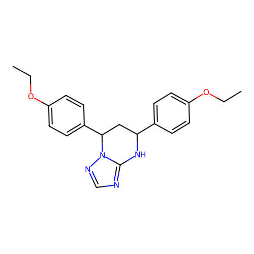 5,7-Bis(4-ethoxyphenyl)-4,5,6,7-tetrahydro[1,2,4]triazolo[1,5-a]pyrimidine structure