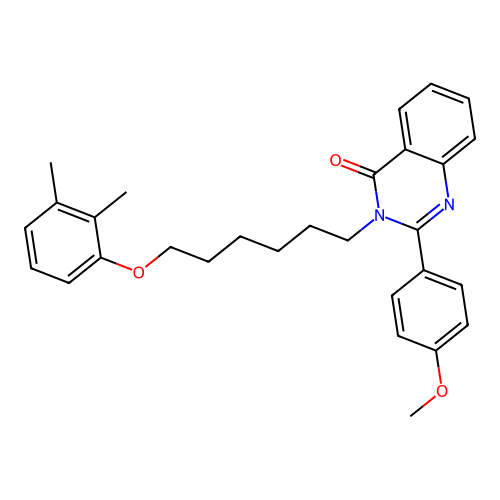 3-(6-(2,3-dimethylphenoxy)hexyl)-2-(4-methoxyphenyl)quinazolin-4(3H)-one structure