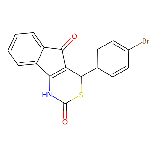 4-(4-Bromophenyl)-1,4-dihydroindeno[1,2-d][1,3]thiazine-2,5-dione structure