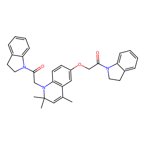 1-(2,3-dihydro-1H-indol-1-yl)-2-{6-[2-(2,3-dihydro-1H-indol-1-yl)-2-oxoethoxy]-2,2,4-trimethylquinolin-1(2H)-yl}ethanone structure