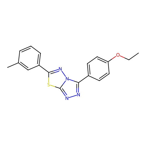 3-(4-Ethoxyphenyl)-6-(3-methylphenyl)[1,2,4]triazolo[3,4-b][1,3,4]thiadiazole structure