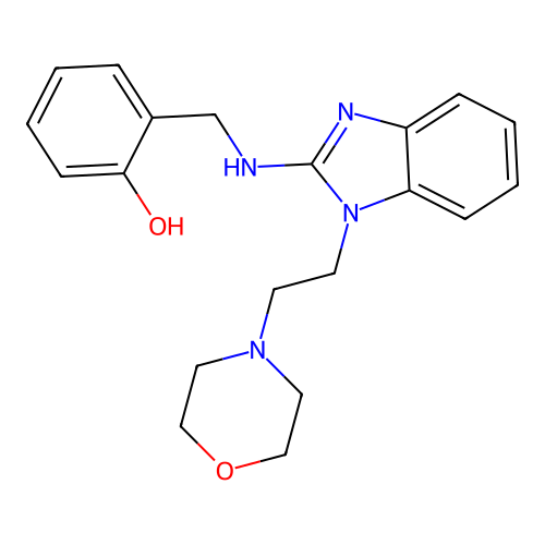 2-[[[1-(2-Morpholin-4-ylethyl)benzimidazol-2-yl]amino]methyl]phenol structure