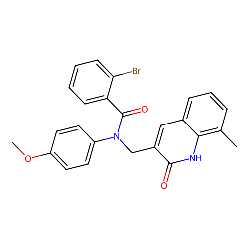 2-bromo-N-((2-hydroxy-8-methylquinolin-3-yl)methyl)-N-(4-methoxyphenyl)benzamide structure