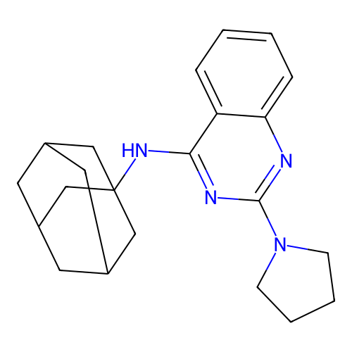 N-(Adamantan-1-YL)-2-(pyrrolidin-1-YL)quinazolin-4-amine structure