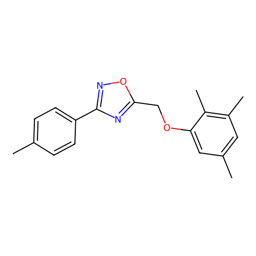 3-(4-Methylphenyl)-5-[(2,3,5-trimethylphenoxy)methyl]-1,2,4-oxadiazole structure