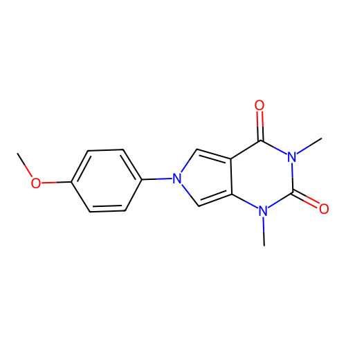 6-(4-methoxyphenyl)-1,3-dimethyl-1H-pyrrolo[3,4-d]pyrimidine-2,4(3H,6H)-dione structure