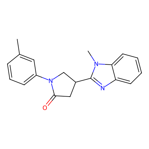 4-(1-Methylbenzimidazol-2-yl)-1-(3-methylphenyl)pyrrolidin-2-one structure