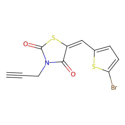 5-[(5-Bromothien-2-yl)methylene]-3-prop-2-ynyl-1,3-thiazolidine-2,4-dione structure
