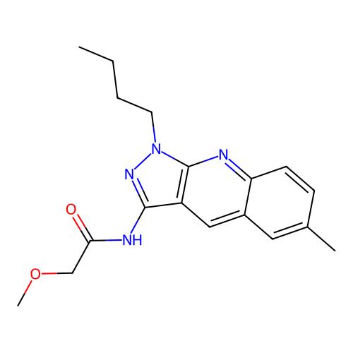 N-(1-butyl-6-methyl-1H-pyrazolo[3,4-b]quinolin-3-yl)-2-methoxyacetamide structure