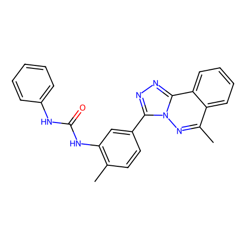 1-(2-methyl-5-(6-methyl-[1,2,4]triazolo[3,4-a]phthalazin-3-yl)phenyl)-3-phenylurea structure