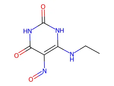 6-(ethylamino)-5-nitroso-1H-pyrimidine-2,4-dione structure