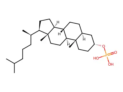 Cholestan-3-ol, dihydrogen phosphate, (3-alpha,5-alpha)- structure