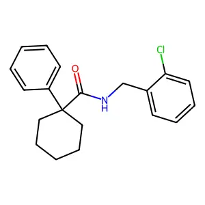 N-[(2-chlorophenyl)methyl]-1-phenylcyclohexane-1-carboxamide structure