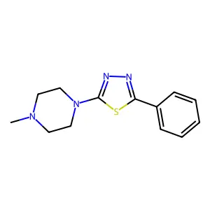 Piperazine, 1-methyl-4-(5-phenyl-1,3,4-thiadiazol-2-yl)- structure