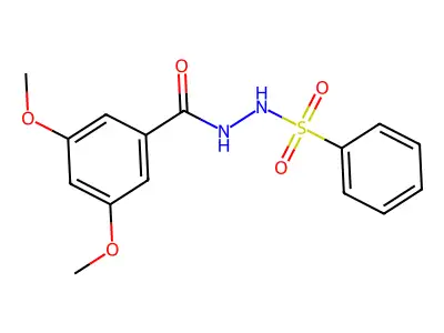 N'-(benzenesulfonyl)-3,5-dimethoxybenzohydrazide structure