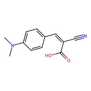 2-Cyano-3-[4-(dimethylamino)phenyl]prop-2-enoic acid structure
