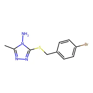 3-[(4-bromobenzyl)sulfanyl]-5-methyl-4H-1,2,4-triazol-4-amine structure