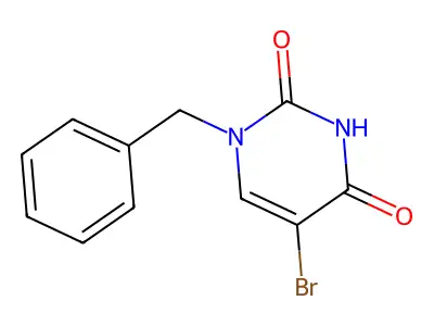 1-Benzyl-5-bromo-1,2,3,4-tetrahydropyrimidine-2,4-dione structure