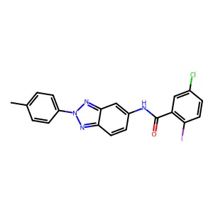 5-Chloro-2-iodo-N-[2-(4-methylphenyl)-2H-benzotriazol-5-yl]benzamide structure