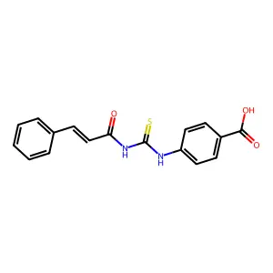 4-(3-Phenylprop-2-enoylcarbamothioylamino)benzoic acid structure