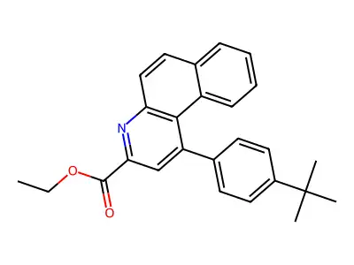 Ethyl 1-(4-tert-butylphenyl)benzo[f]quinoline-3-carboxylate structure