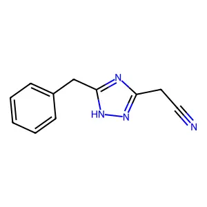 (3-Benzyl-1H-1,2,4-triazol-5-yl)acetonitrile structure