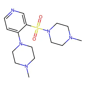 1-Methyl-4-((4-(4-methyl-1-piperazinyl)-3-pyridinyl)sulfonyl)piperazine structure