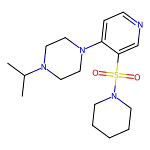 1-Isopropyl-4-[3-(1-piperidinylsulfonyl)-4-pyridinyl]piperazine structure