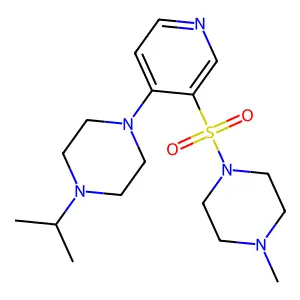 1-Isopropyl-4-{3-[(4-methyl-1-piperazinyl)sulfonyl]-4-pyridinyl}piperazine structure