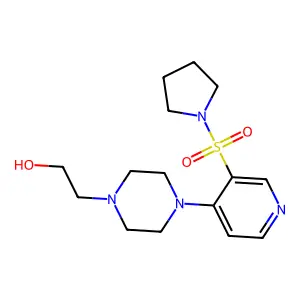 2-{4-[3-(Pyrrolidin-1-ylsulfonyl)pyridin-4-yl]piperazin-1-yl}ethanol structure