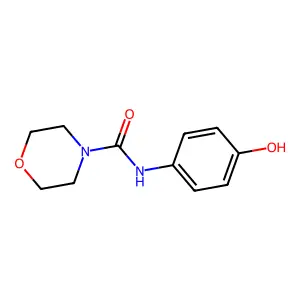 N-(4-hydroxyphenyl)morpholine-4-carboxamide structure