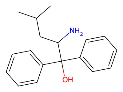 2-Amino-4-methyl-1,1-diphenylpentan-1-ol structure