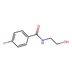 N-(2-hydroxyethyl)-4-iodobenzamide structure