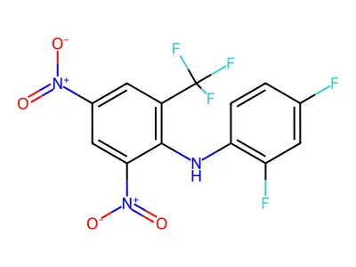 N-(2,4-Difluorophenyl)-2,4-dinitro-6-(trifluoromethyl)benzenamine structure