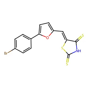 5-{[5-(4-Bromophenyl)-2-furyl]methylene}-1,3-thiazolidine-2,4-dithione structure