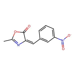 5(4H)-Oxazolone, 2-methyl-4-[(3-nitrophenyl)methylene]- structure