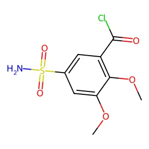 5-(Aminosulphonyl)-2,3-dimethoxybenzoyl chloride structure