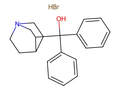 3-Quinuclidinemethanol, alpha,alpha-diphenyl-, hydrobromide structure