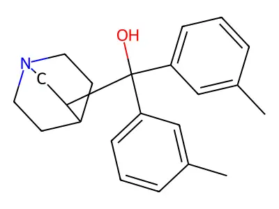 alpha,alpha-Bis(3-methylphenyl)-1-azabicyclo(2.2.2)octane-3-methanol structure